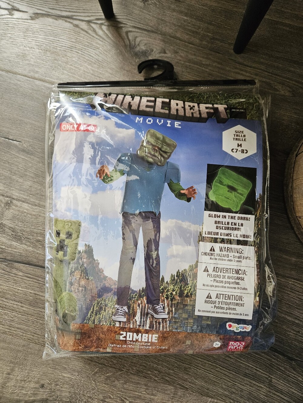 Minecraft Movie Glow-in-the-Dark Zombie Kids Costume